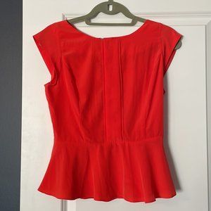 Zoa New York Orange Peplum Top